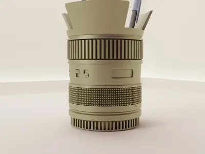 camera lens plant pot 56 3D print model