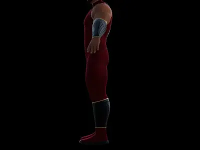 Spandex body suit Low-poly 3D model