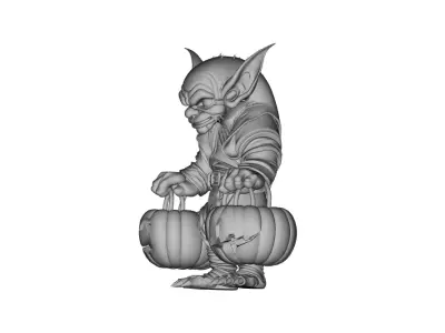 Cute Goblin Halloween Character 3D Model for Jewelry Pendant 3D print model