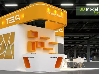 Exhibition Low-poly 3D model 28
