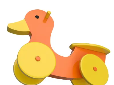 Duck Bike Low-poly 3D model