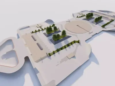 Skatepark-Skate Park PACK 3D model