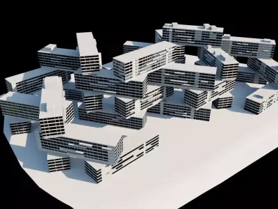 The Interlace Singapore Low-poly 3D model