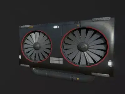 SciFi Aircon Ventilation PBR 4K Low-poly 3D model