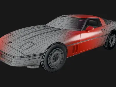 1984 C4 Chevrolet Corvette 3D model