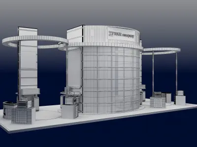 Booth Exhibition Stand a591a  3D model