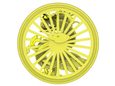 A6145 Luxury Diamond Dragon Pendant 3D print model