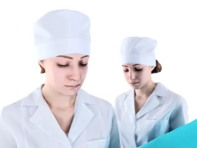 Medical nurse 75 Low-poly 3D model