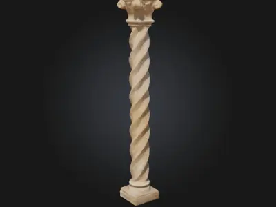 Spiral Majesty  Graceful Ascent in Stone Form 3D model