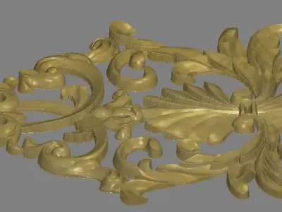 Ornate gold design 3D model
