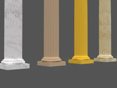 Corinthian Column 3d Model 06 3D model