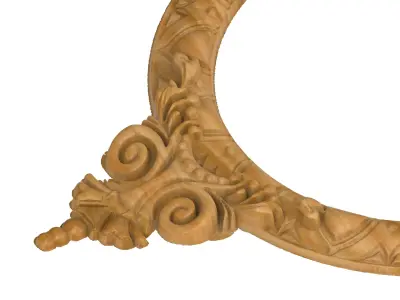 Carved picture frame STL 3D model 37