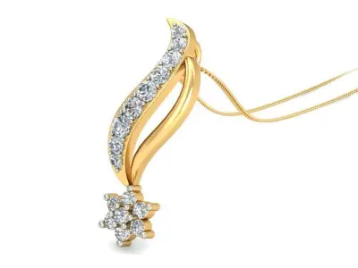 Solitaire Women Pendant 3dm STL OBJ FBX Renders Details 3D print model 48