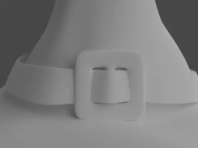 Halloween Witch Hat with Ribbon and Buckle Low-poly 3D model