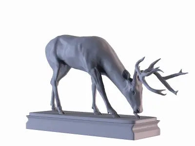 Deer Eating 3D print model