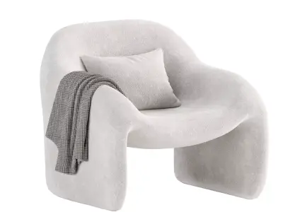 Sculptural Modern Lounge Chair 2 3D model