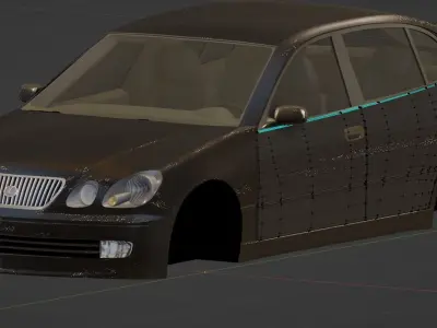 Lexus GS300 JZS161 Low-poly 3D model