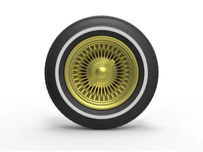 Wire wheel from lowrider Scale 1 to 10 3D print model