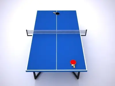 Ping Pong Table low-poly Free 3D model