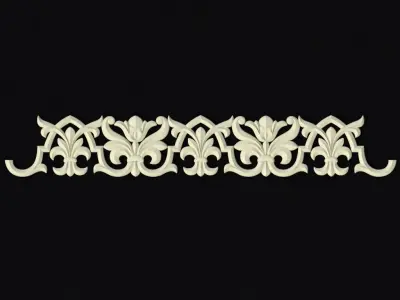 Central decor ornament for furniture 3D model 256