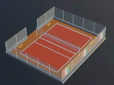 Volleyball Stadium - Italy Low-poly 3D model