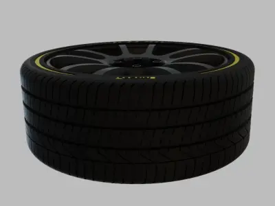 Miniature Konig Heliogram Rim - Tire and Rim - 3D Print 3D print model