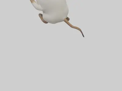 Lemming running across tundra model Low-poly 3D model