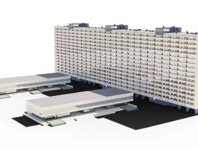 Eastern European Building 006 Free low-poly 3D model