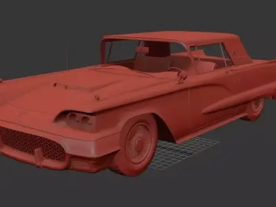 F Thunderbird Mk2 Sport Coupe 1958 3D print model