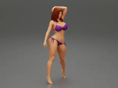 Young Woman Body In Summer Fashion Bikini 3D print model