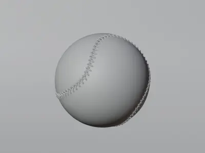 Baseball ball  Low-poly 3D model