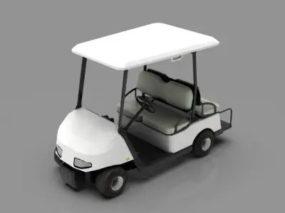 Golf Cart Low-poly 3D model