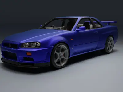 Nissan Skyline GT-R R34 Low-poly 3D model
