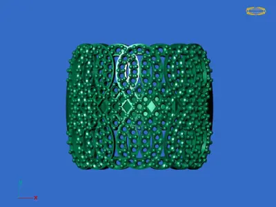 Women Stone Rings Diamond 3D print model 7