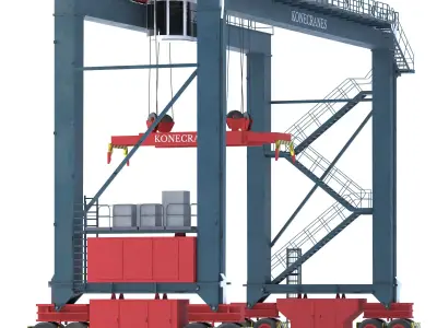 Konecranes RTG Container Crane 3D model