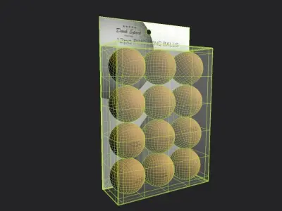 Ping Pong Ball M02 Low-poly 3D model