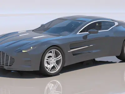 Aston Martin One-77 Gray Edition Low-poly 3D model