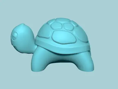 Cute Turtle Miniature - STL Printable 3D print model
