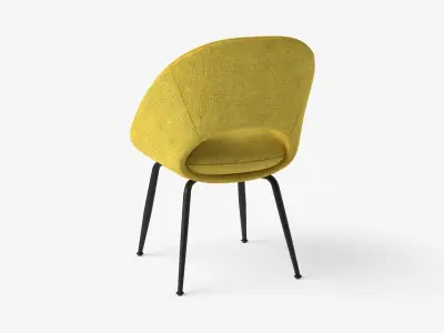 Orb Dining Chair in yellow finish Low-poly 3D model
