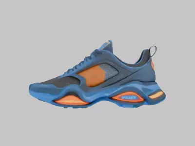 Modern Sporty Sneakers Low-Poly 3D Model Low-poly 3D model