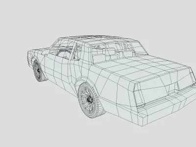 Chevrolet Monte Carlo SS 1986 Low-poly 3D model