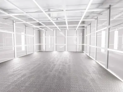 Car studio interio 3D model