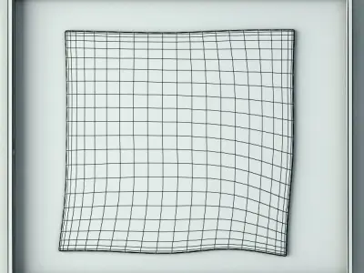 Kuba Shoowa Grass Textile Framed 3D model