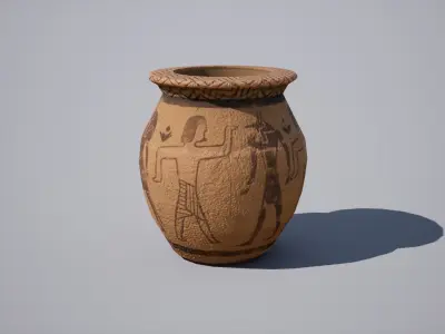 Egyptian Jar Low-poly 3D model