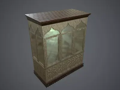 Soviet closed balcony for home - 2 Low-poly 3D model Low-poly 3D model