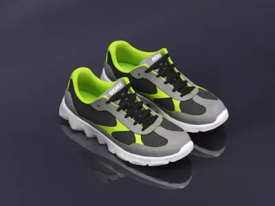 S00052 Sport Sneakers Low-poly 3D model
