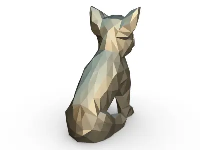 Yorkshire Terrier low poly 3D print model