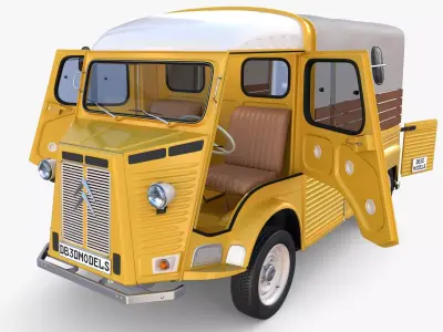 Citroen HY Pick Up with interior v1 3D model
