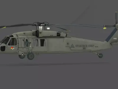DarkHawk Helicopter 3D Model Futuristic VTOL  Stealth Design  Low-poly 3D model