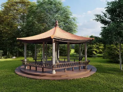 Hexagonal Hut 3D model